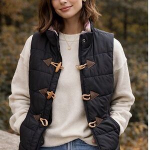 Legendary Whitetails Black Vest with Brown Accents
